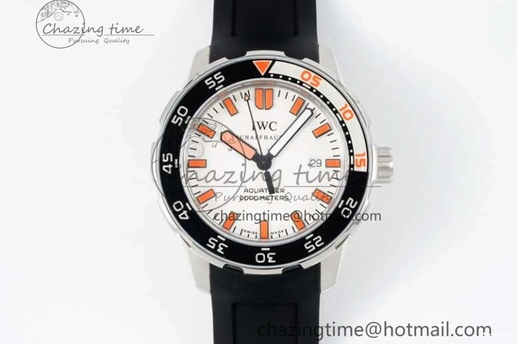MIROTIME 1225 Aquatimer Automatic SS RSF 1:1 Best Edition White Orange Dial on Black Rubber Strap A Supportive 7069